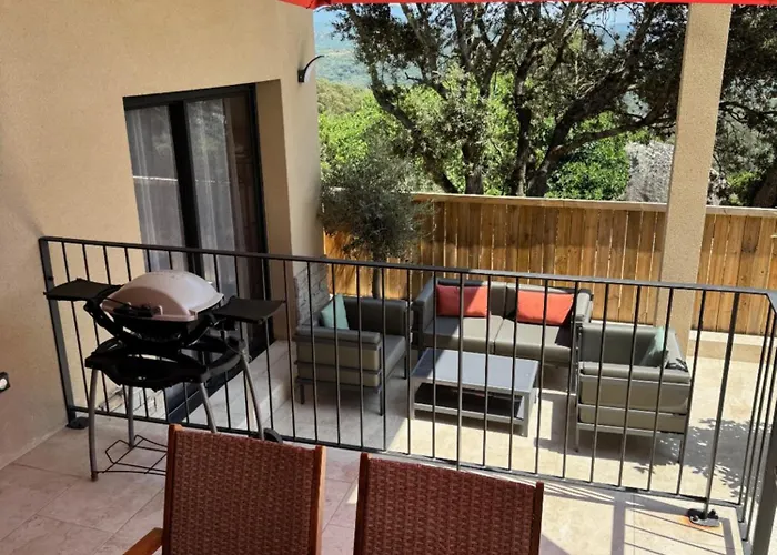 公寓 Bel Dans Avec Piscine En Corse Du Sud *